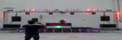 เวทีกลางแจ้ง พร้อมโครงทรัสและจอ LED